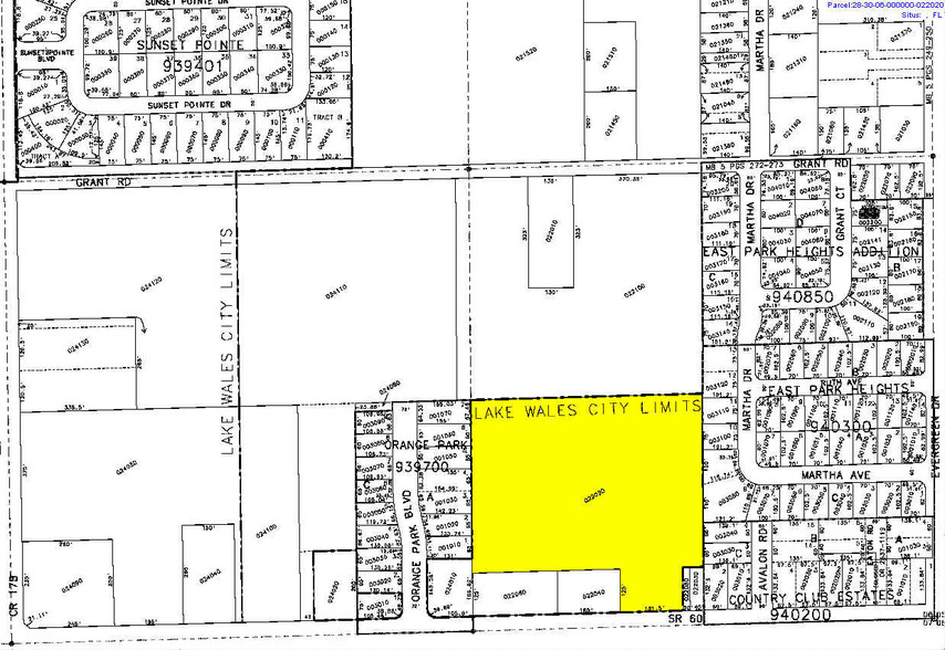 E State Road 60 & Orange Park Blvd, Lake Wales, FL for sale - Plat Map - Image 2 of 4