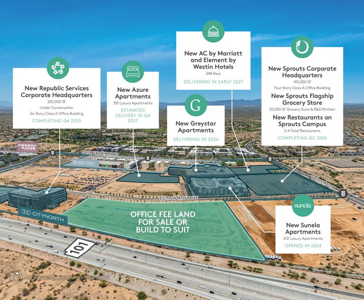 NWC 56th St & Loop 101, Phoenix, AZ for lease - Aerial - Image 3 of 3