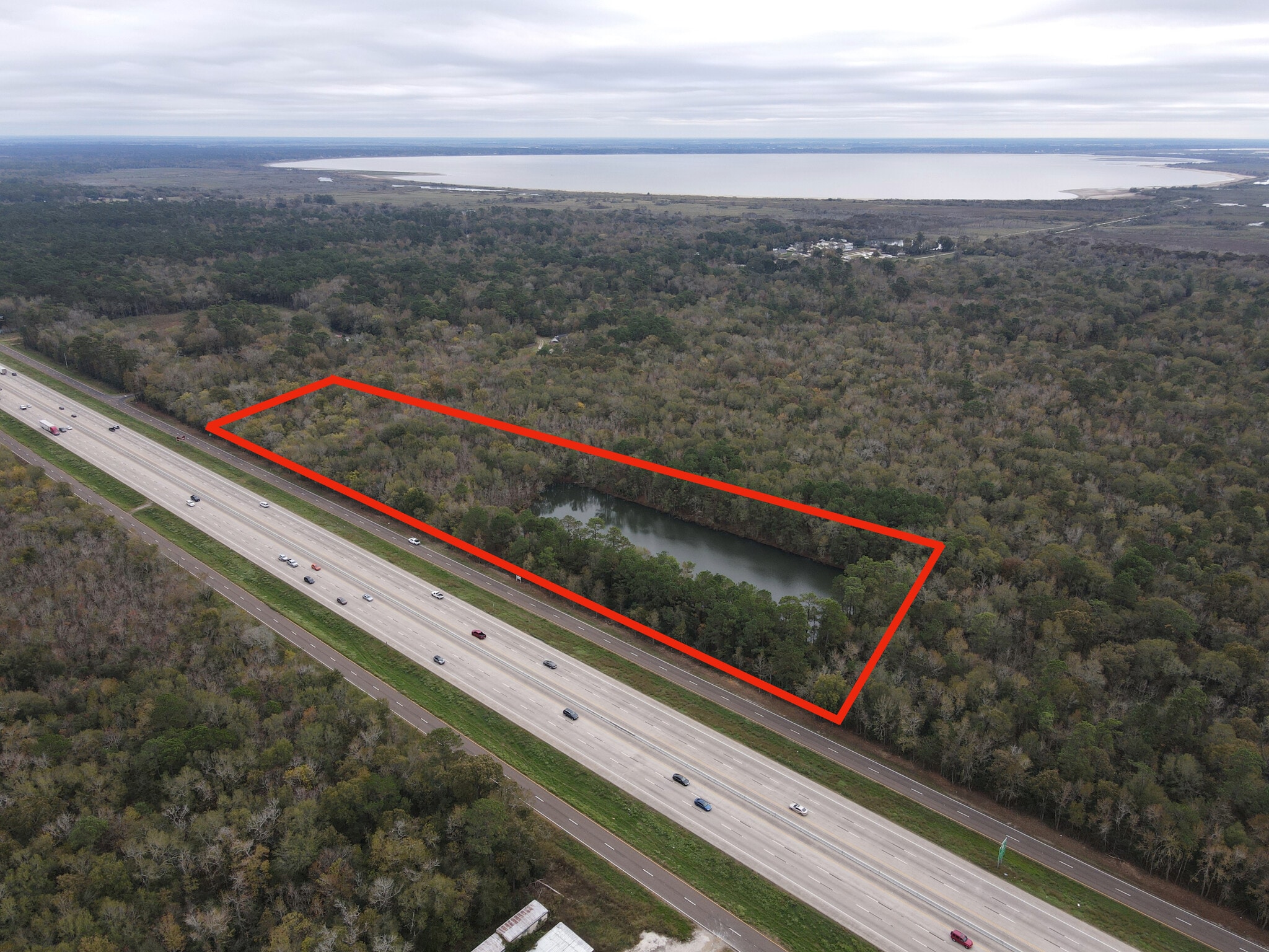 I-10 & Jerry Raymond Rd, Wallisville, TX for sale Aerial- Image 1 of 3