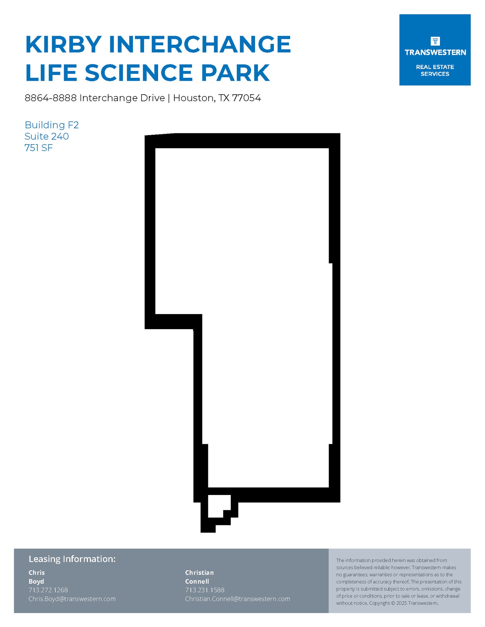 8901-8933 Interchange Dr, Houston, TX à louer Plan d’étage- Image 1 de 1