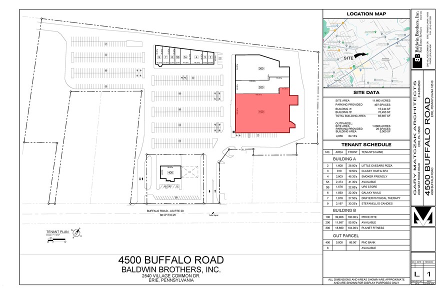 4500 Buffalo Rd, Erie, PA à louer - Plan de site - Image 1 de 2