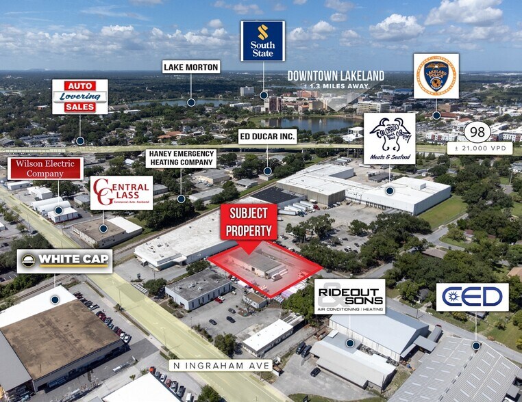 930 E Oak St, Lakeland, FL à louer - Aérien - Image 3 de 3