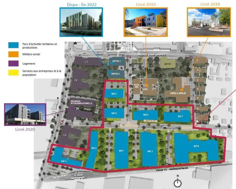 22 Avenue Jean Jaurès, Décines-Charpieu à louer Plan d’étage- Image 1 de 1
