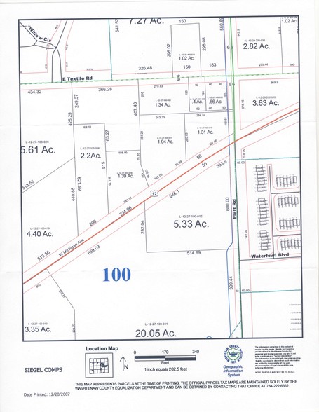 W Michigan Ave, Saline, MI à vendre - Plan cadastral - Image 2 de 5