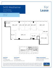 5433 Westheimer Rd, Houston, TX for lease Floor Plan- Image 1 of 1