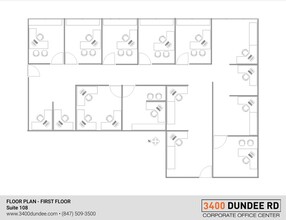 3400 Dundee Rd, Northbrook, IL for lease Floor Plan- Image 1 of 9