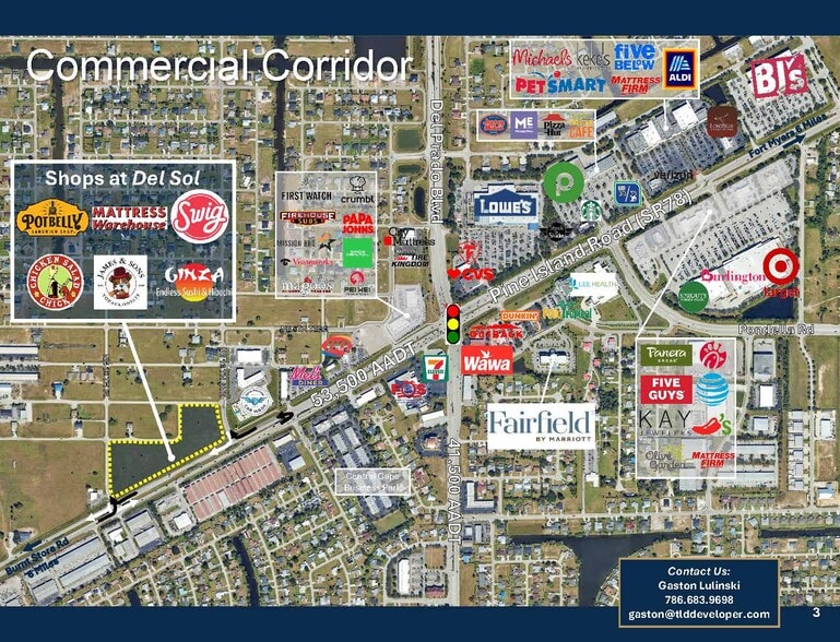 1203-1211 NE Pine Island Ln, Cape Coral, FL for lease - Aerial - Image 3 of 12