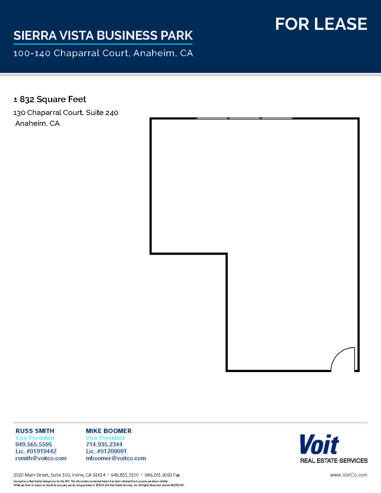 130 Chaparral Ct, Anaheim, CA for lease Floor Plan- Image 1 of 1