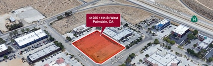 42155 11th St W, Palmdale, CA - AERIAL  map view