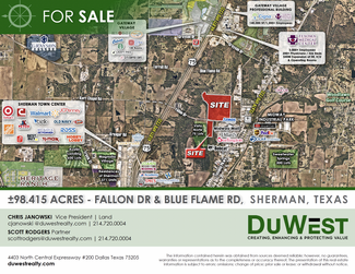 Plus de détails pour NWQ & SWQ Fallon Dr & Blue Flame Rd, Sherman, TX - Terrain à vendre