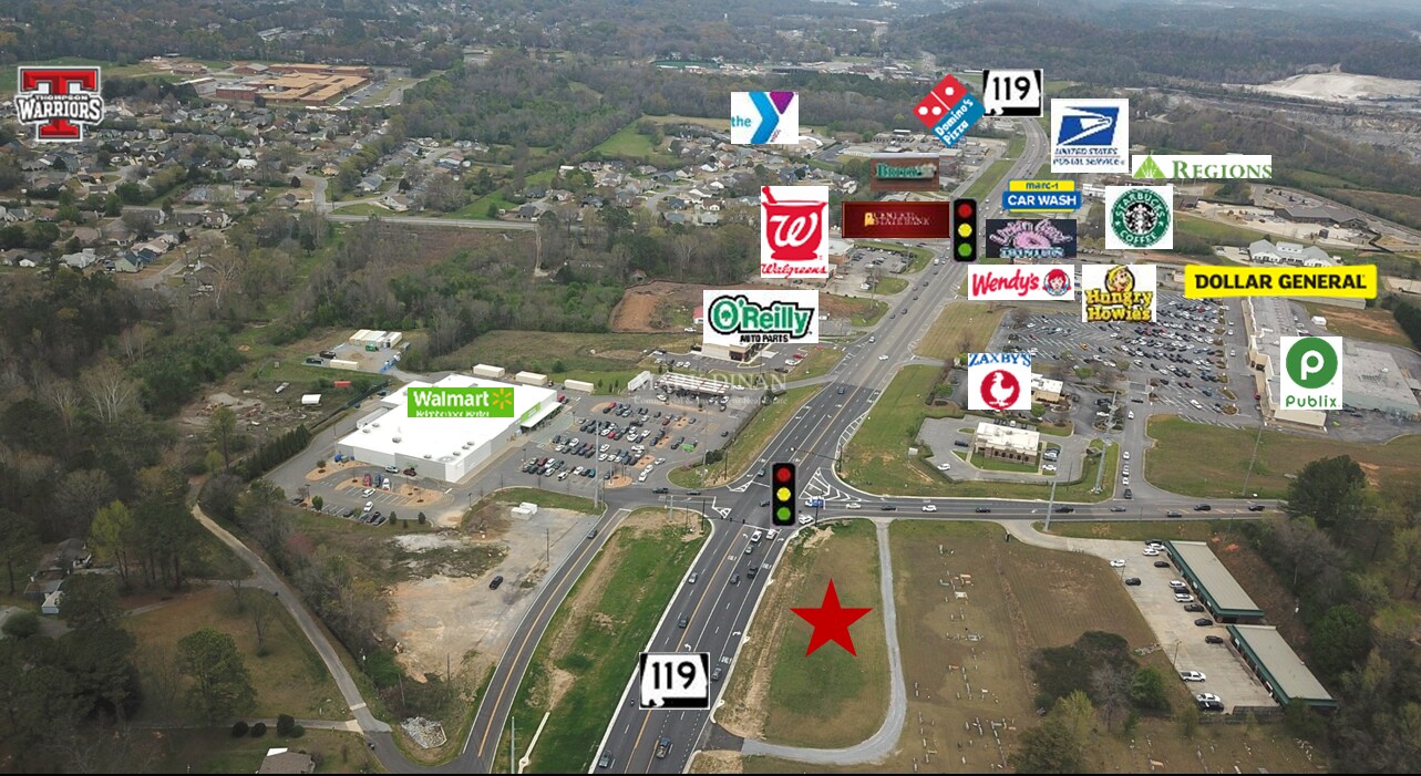 9240 Hwy 119, Alabaster, AL à vendre Aérien- Image 1 de 9