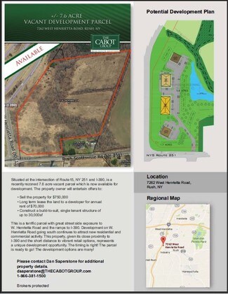 Plus de détails pour 7262 W Henrietta Rd, Rush, NY - Terrain à vendre