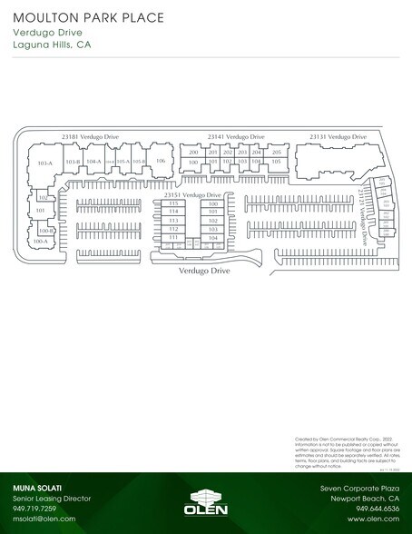 23181 Verdugo Dr, Laguna Hills, CA à louer - Plan de site - Image 3 de 27