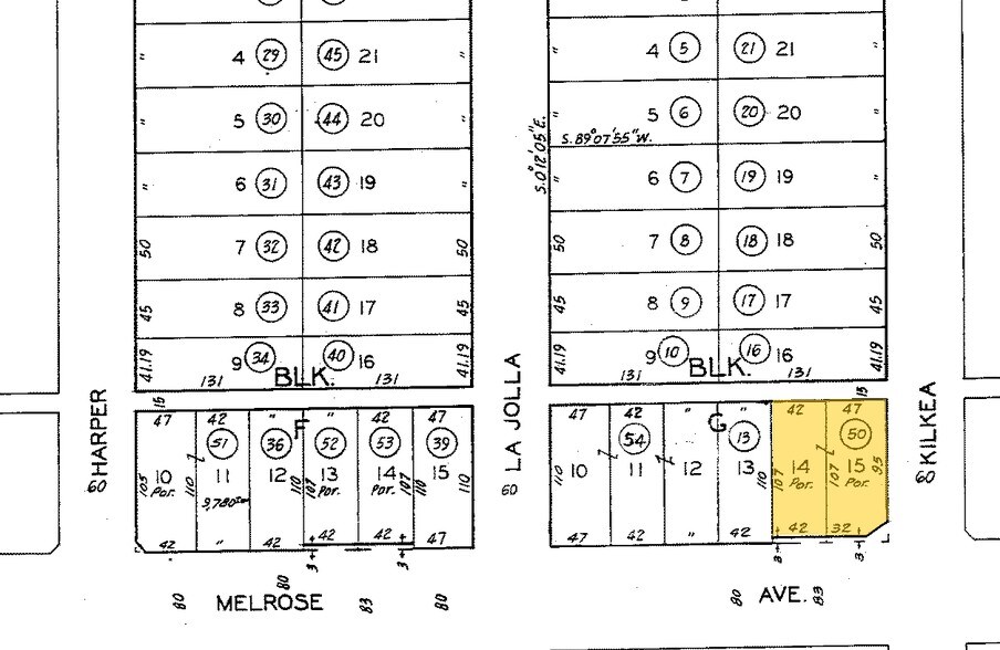 8151 Melrose Ave, Los Angeles, CA à louer - Plan cadastral - Image 2 de 2