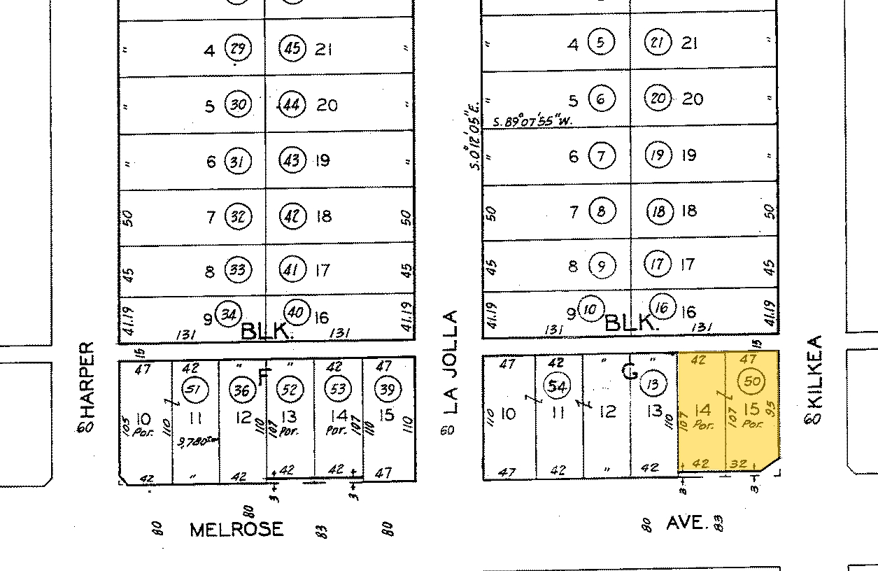 8151 MELROSE Ave, Los Angeles, CA for sale Plat Map- Image 1 of 1