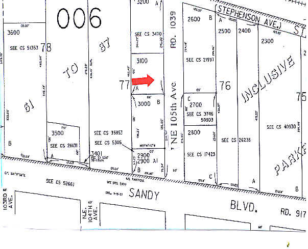 5007 NE 105th Ave, Portland, OR for sale - Plat Map - Image 3 of 5
