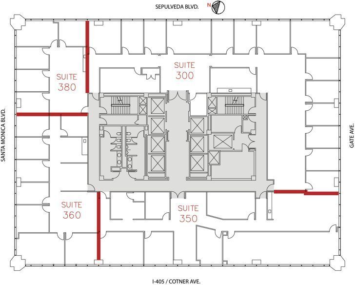 11100 Santa Monica Blvd, Los Angeles, CA à louer Plan d’étage- Image 1 de 1