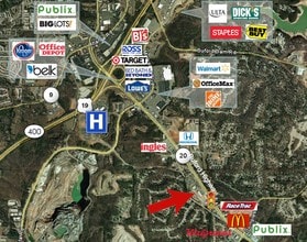 1370 Buford Hwy, Cumming, GA - Aerial  map view