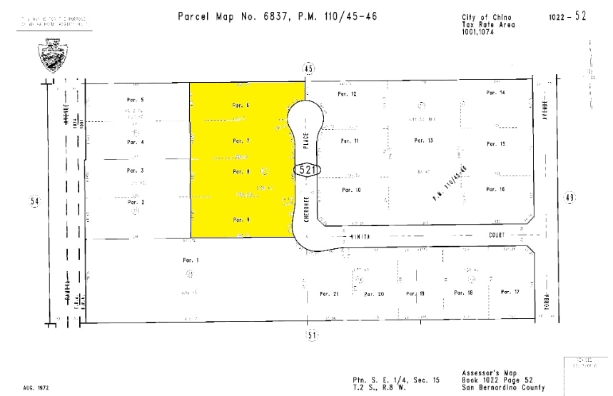 14350 Cherokee Pl, Chino, CA for lease Plat Map- Image 1 of 4