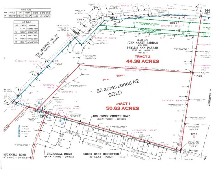SE Quadrant US 51 @ Paul Barret Pkwy hwy, Millington, TN à vendre - Plan cadastral - Image 3 de 3