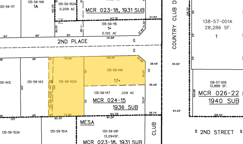 244 N Country Club Dr, Mesa, AZ for sale - Plat Map - Image 1 of 1