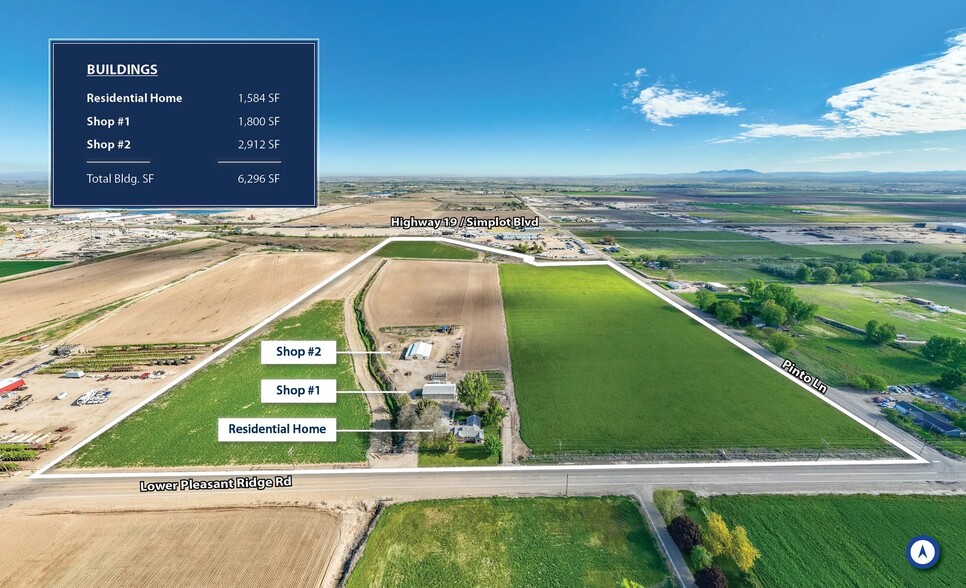 19372 Lower Pleasant Ridge Rd, Caldwell, ID à vendre - Aérien - Image 2 de 7