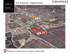 1195 Keller Grapevine rd, Grapevine, TX - AERIAL  map view