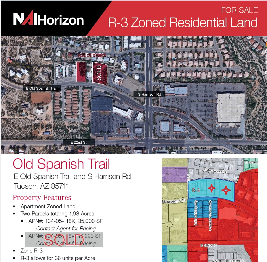 S Harrison Rd & E Old Spanish Trail, Tucson, AZ for sale Building Photo- Image 1 of 3