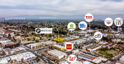 18341 Sherman Way, Reseda, CA - Aérien Vue de la carte