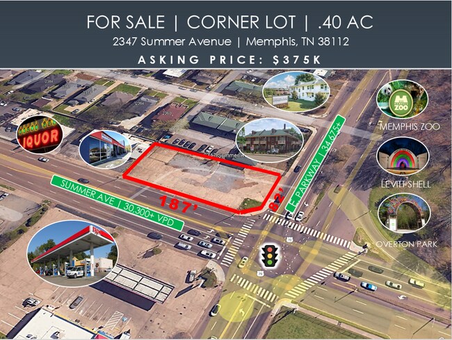 More details for 2347 Summer Ave, Memphis, TN - Land for Sale