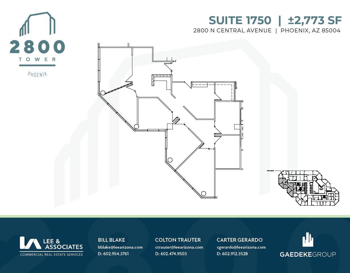 2800 N Central Ave, Phoenix, AZ for lease Floor Plan- Image 1 of 2