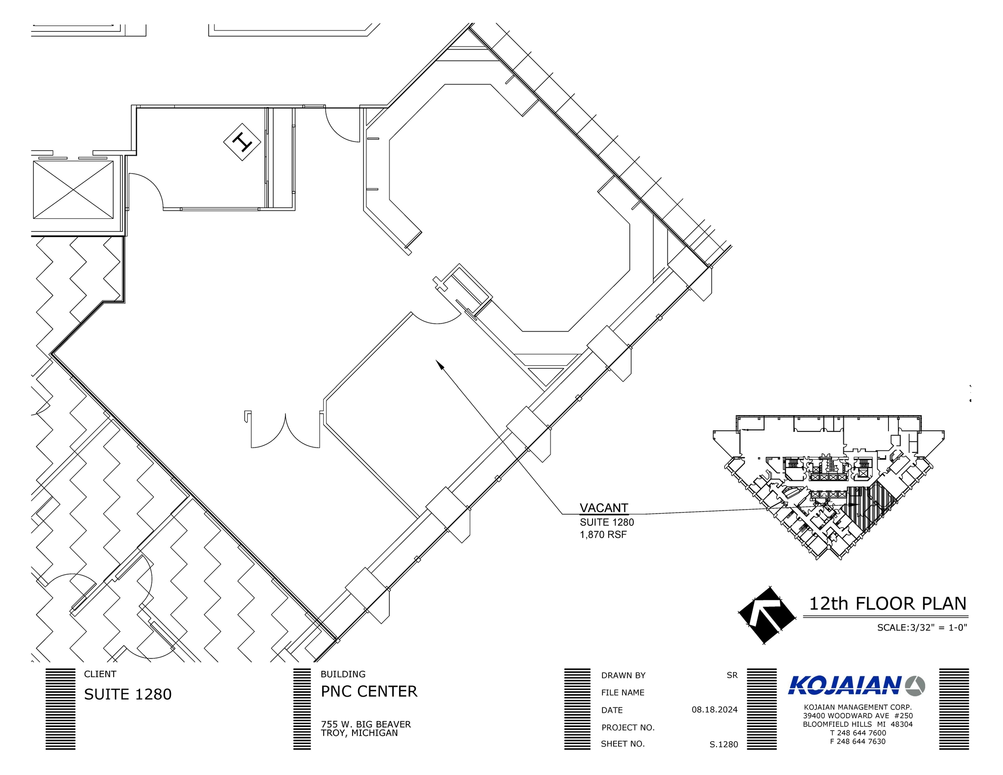 755 W Big Beaver Rd, Troy, MI à louer Plan d’étage- Image 1 de 1