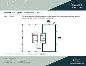555 Burrard St, Vancouver, BC à louer Plan d’étage- Image 1 de 1