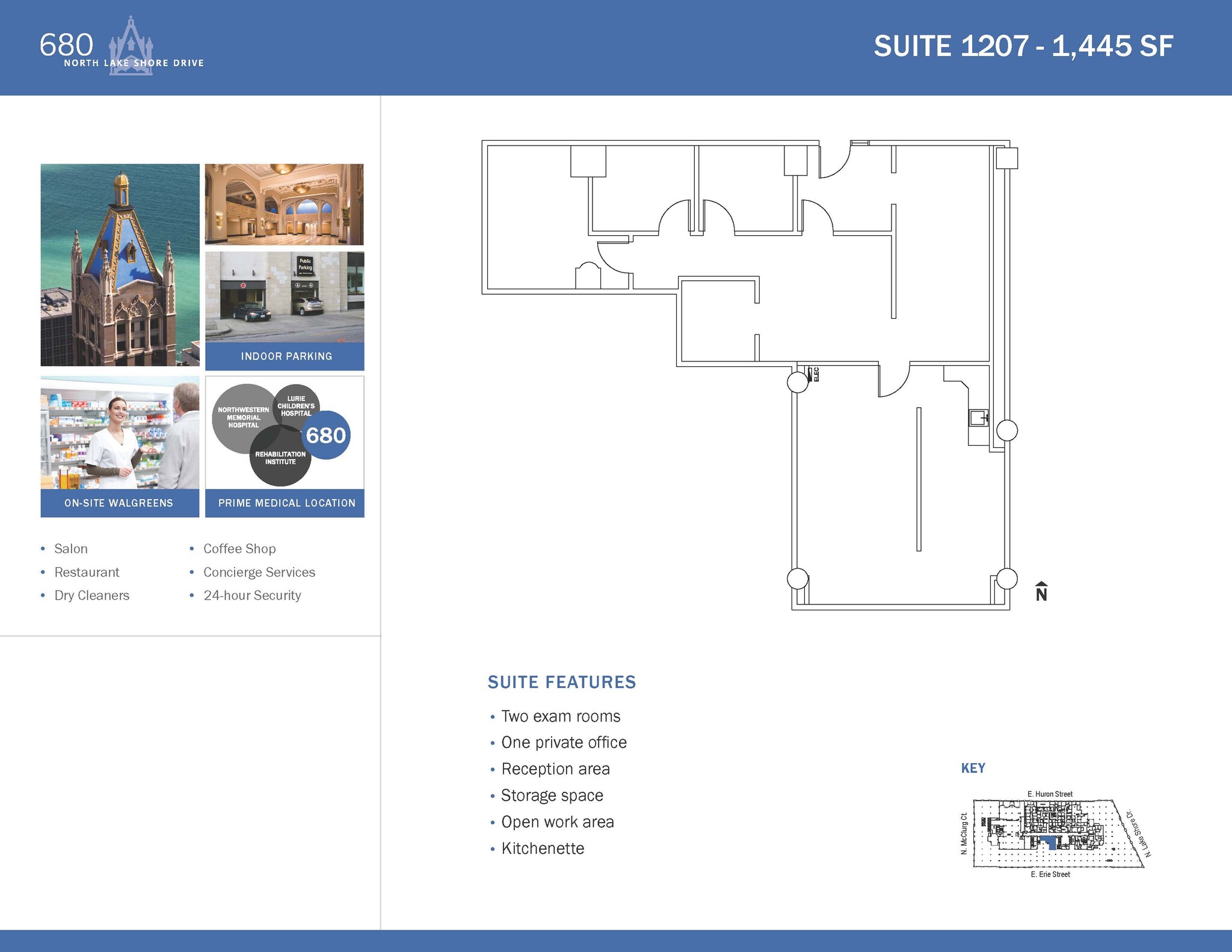 680 N Lake Shore Dr, Chicago, IL à louer Plan d  tage- Image 1 de 1