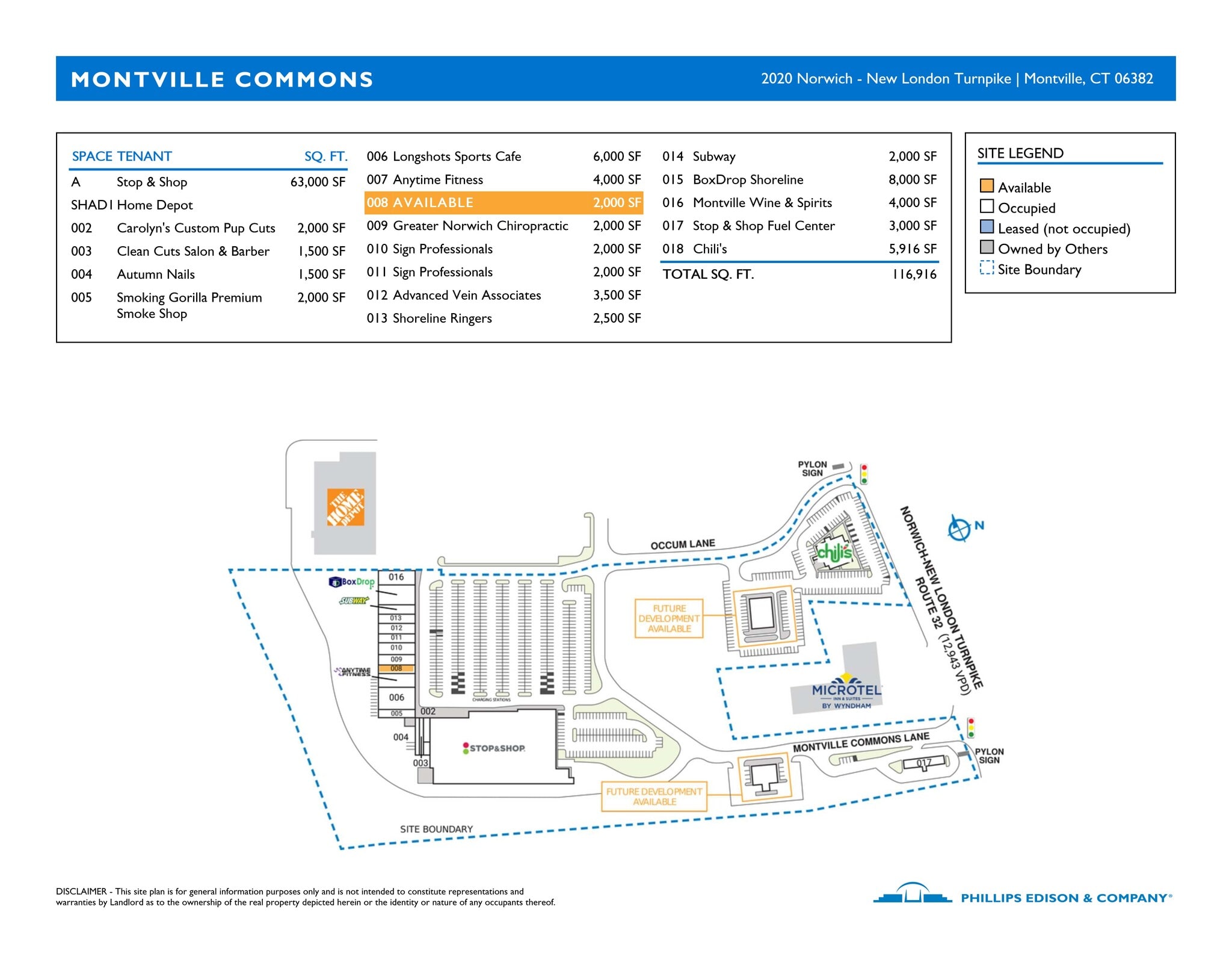 2020 Norwich New London Tpke, Montville, CT à louer Plan de site- Image 1 de 1