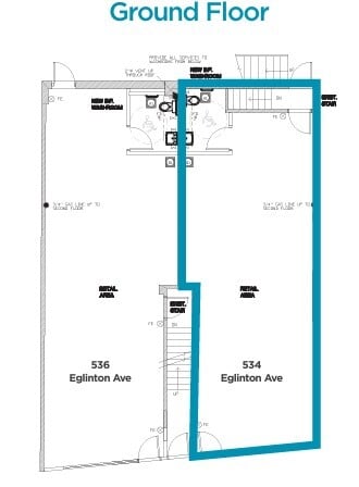 534-536 Eglinton Ave W, Toronto, ON for lease Floor Plan- Image 1 of 1