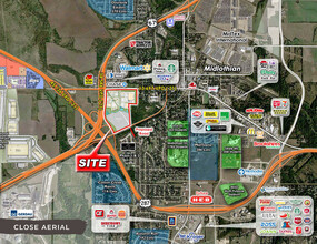 Main Street Towne Crossing - Midlothian, TX - SEC, Midlothian, TX - aerial  map view - Image1