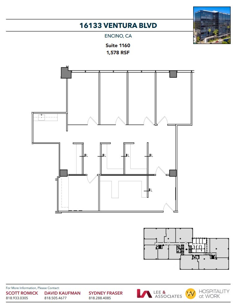 16133 Ventura Blvd, Encino, CA à louer Plan d  tage- Image 1 de 1