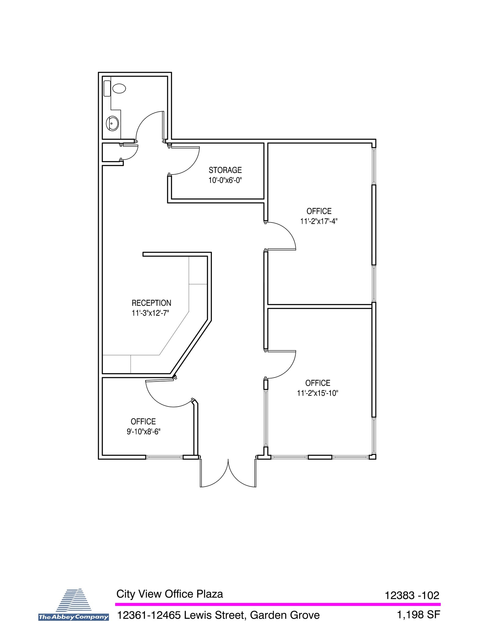 12361 Lewis St, Garden Grove, CA à louer Plan de site- Image 1 de 1