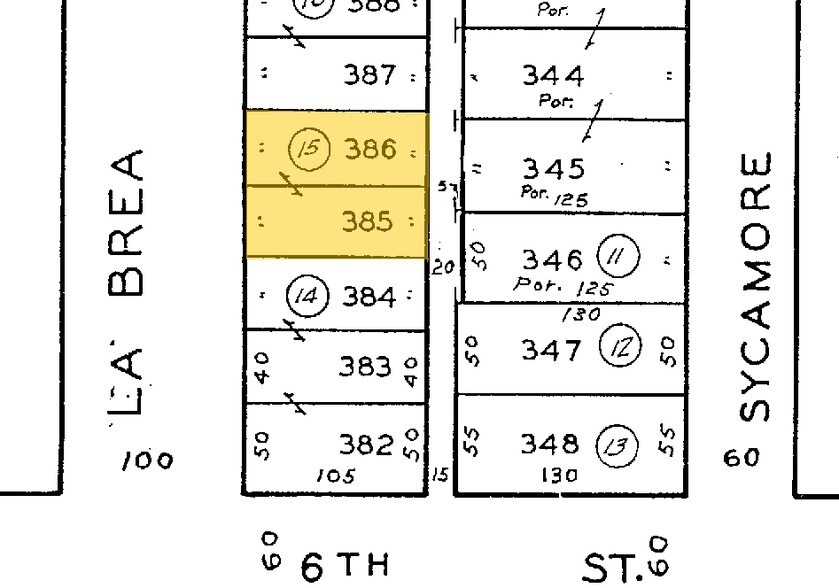 446 S La Brea Ave, Los Angeles, CA à louer - Plan cadastral - Image 1 de 2