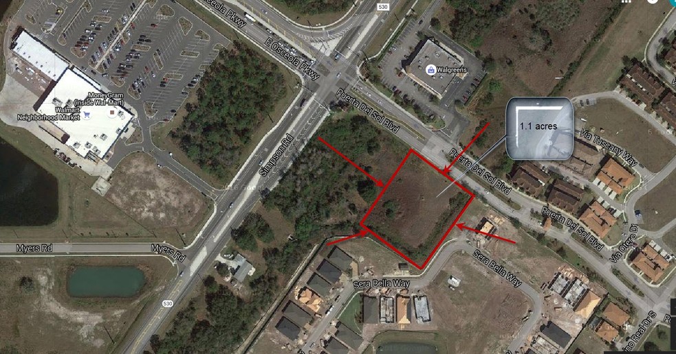 1.1 Commercial Acres On A Prime Corner In Kissimme, Kissimmee, FL for sale - Primary Photo - Image 1 of 1