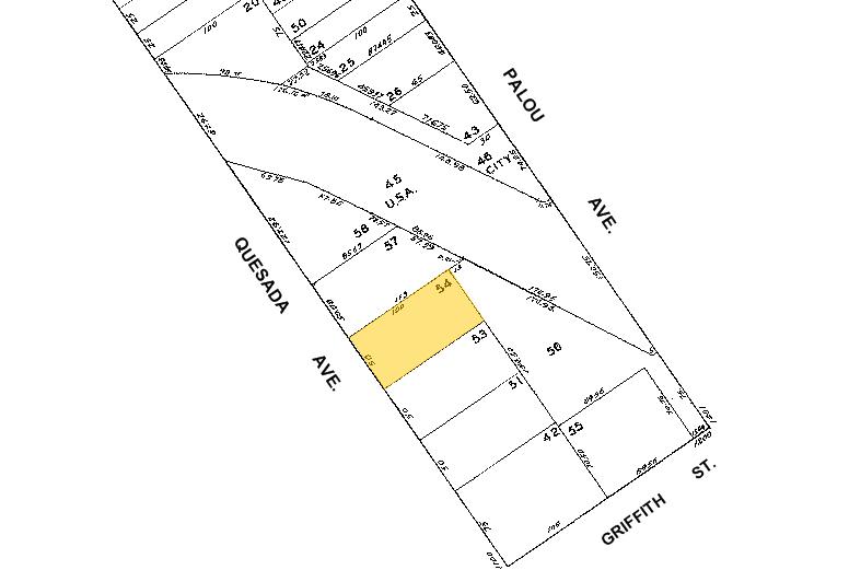 1132 Quesada Ave, San Francisco, CA à louer - Plan cadastral - Image 3 de 4