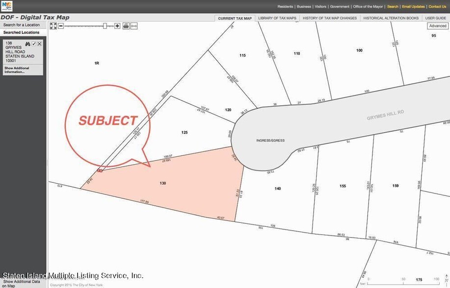 138 Grymes Hill, Staten Island, NY for sale - Plat Map - Image 3 of 3