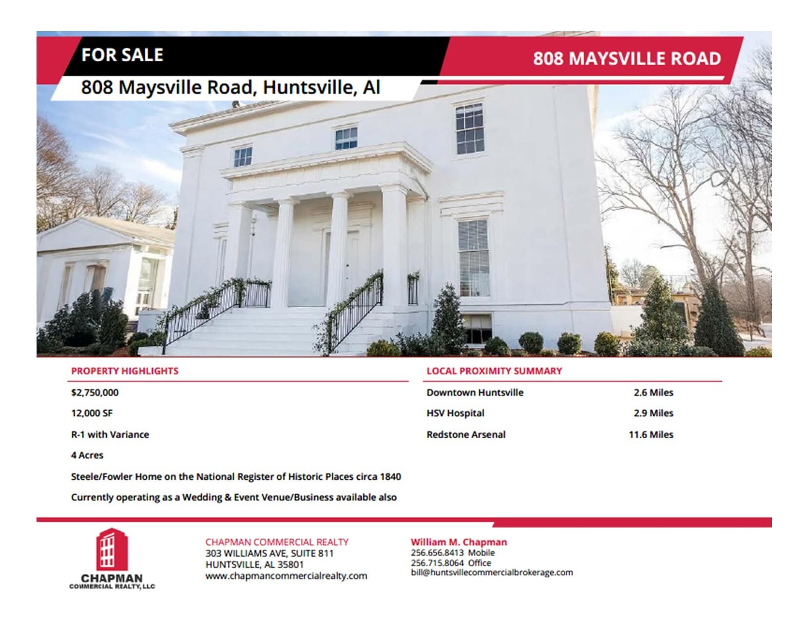 808 Maysville Rd NE, Huntsville, AL for sale Building Photo- Image 1 of 39