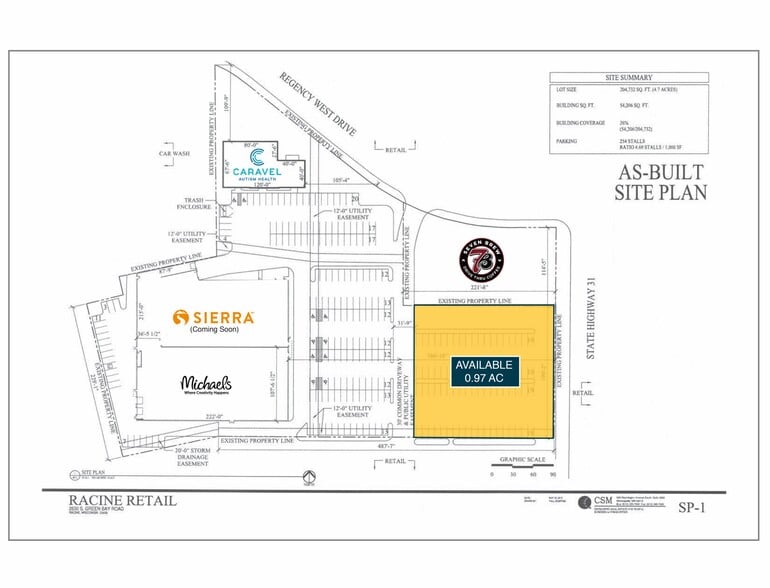 South Green Bay Rd, Racine, WI for lease - Site Plan - Image 1 of 1