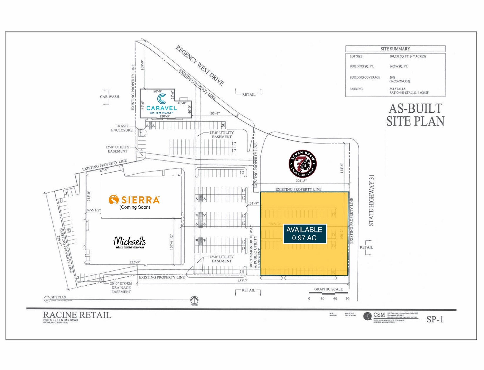 South Green Bay Rd, Racine, WI à louer Plan de site- Image 1 de 2