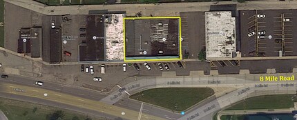 18055-18095 E 8 Mile Rd, Eastpointe, MI - AERIAL  map view - Image1