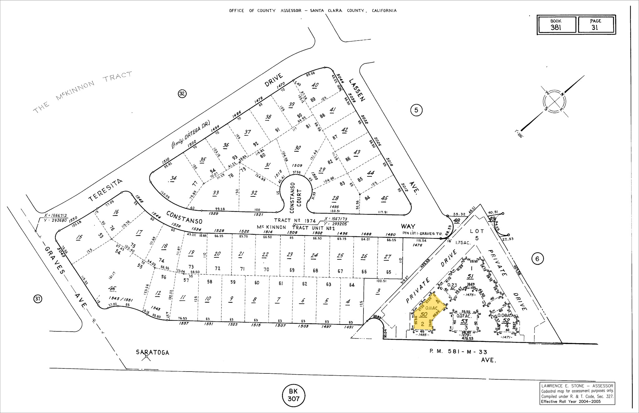 1485 Saratoga Ave, San Jose, CA à vendre Plan cadastral- Image 1 de 1