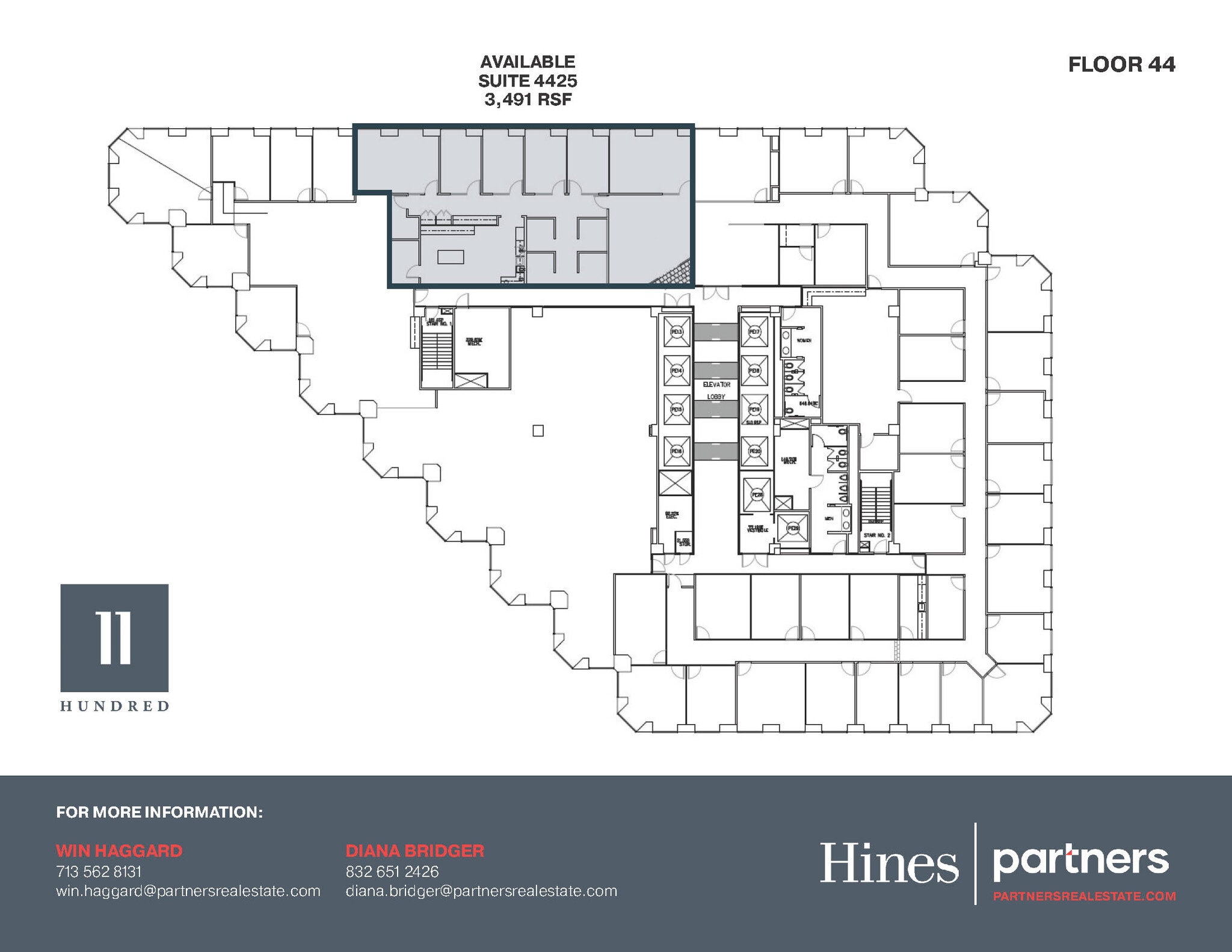 1100 Louisiana St, Houston, TX à louer Plan d’étage- Image 1 de 1