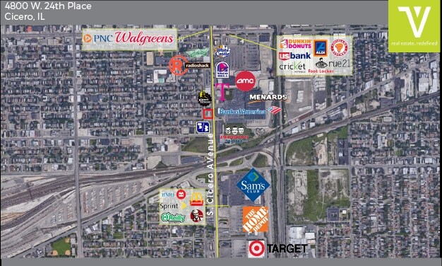 2418-2426 S Cicero Ave, Cicero, IL à louer - Aérien - Image 2 de 6